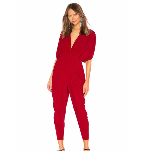 - NEW Norma Kamali Square Sleeve Waterfall Jumpsuit WNTR9